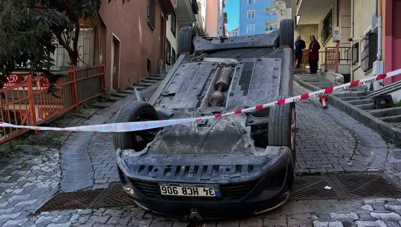 El Freni Çekilmeyen Araç İle Yaşanan Korkunç Kaza Gözler Önünde Gerçekleşti