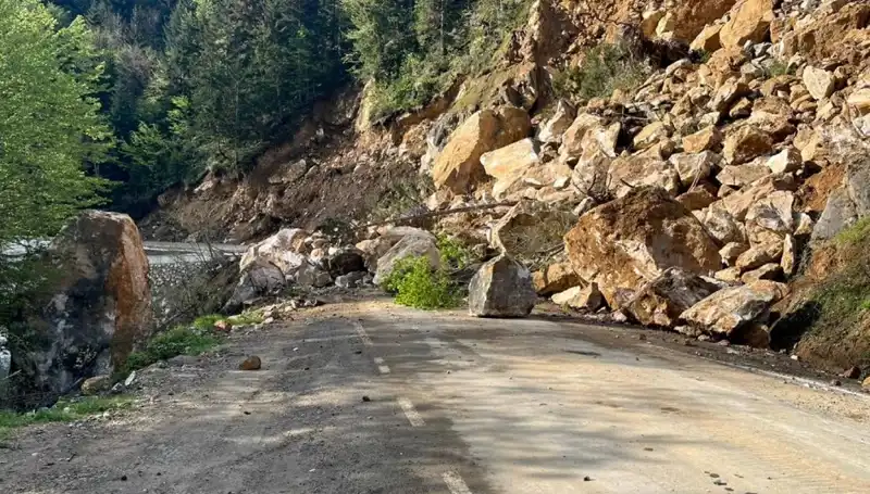 Giresun'da Heyelan: Dağ Yolu Ulaşıma Kapatıldı, İşte Sebepler!