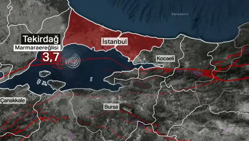 Marmara Denizi'nde meydana gelen 3,7 büyüklüğündeki depremin etkileri ve son gelişmeler