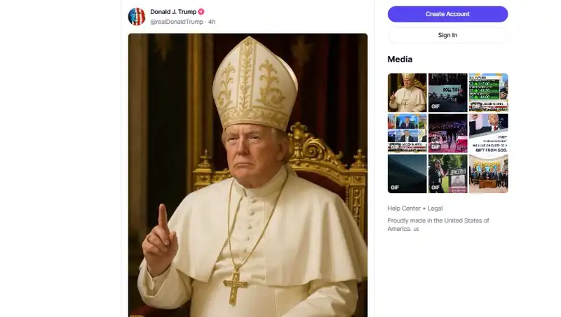Trump, Papalığın Rahlesinde: Kendi Fotoğrafını Paylaştı