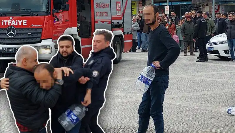 Mahalle Yolunu Kapatmak İçin Kendini Yakmaya Kalkıştı!