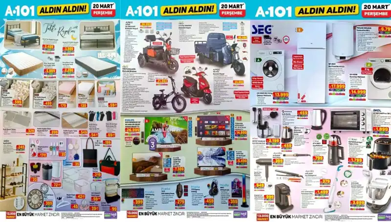 A101 Aktüel Kataloğu ile 20 Mart'ta Alışveriş Fırsatları Sizi Bekliyor!